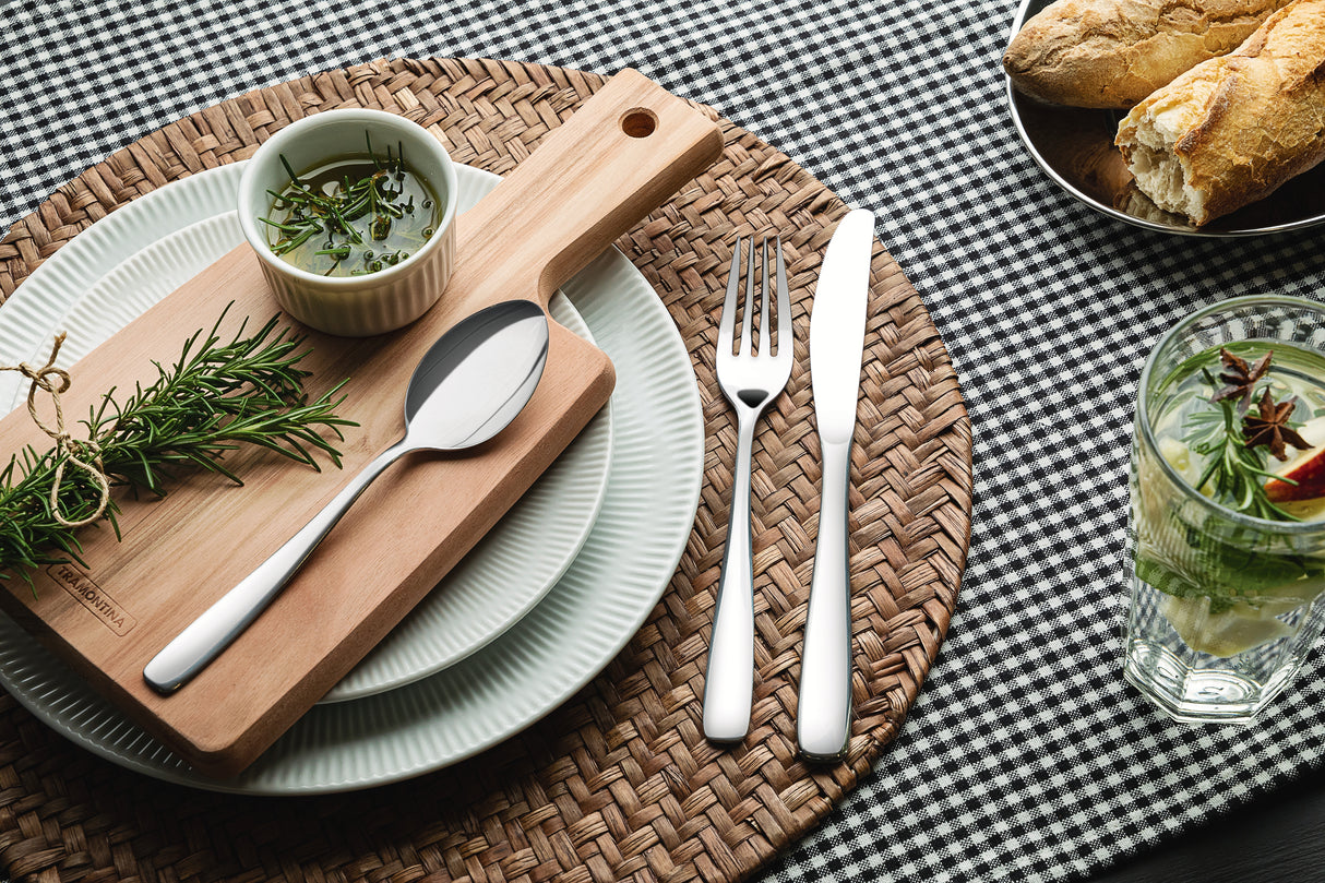 Tramontina Tenedor de Mesa de Acero Inoxidable Amazonas 12 unidades