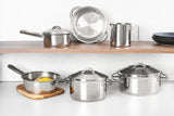 Tramontina Batería de Cocina de Acero Inoxidable con Fondo Triple Solar 6 piezas