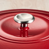 Tramontina Cazuela Baja de Hierro Fundido Esmaltado Rojo 30 cm 3,8L