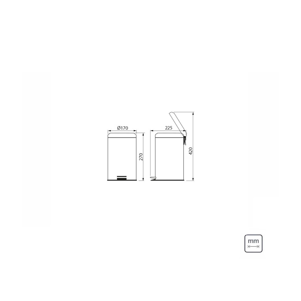 CUBO DE BASURA 3l.