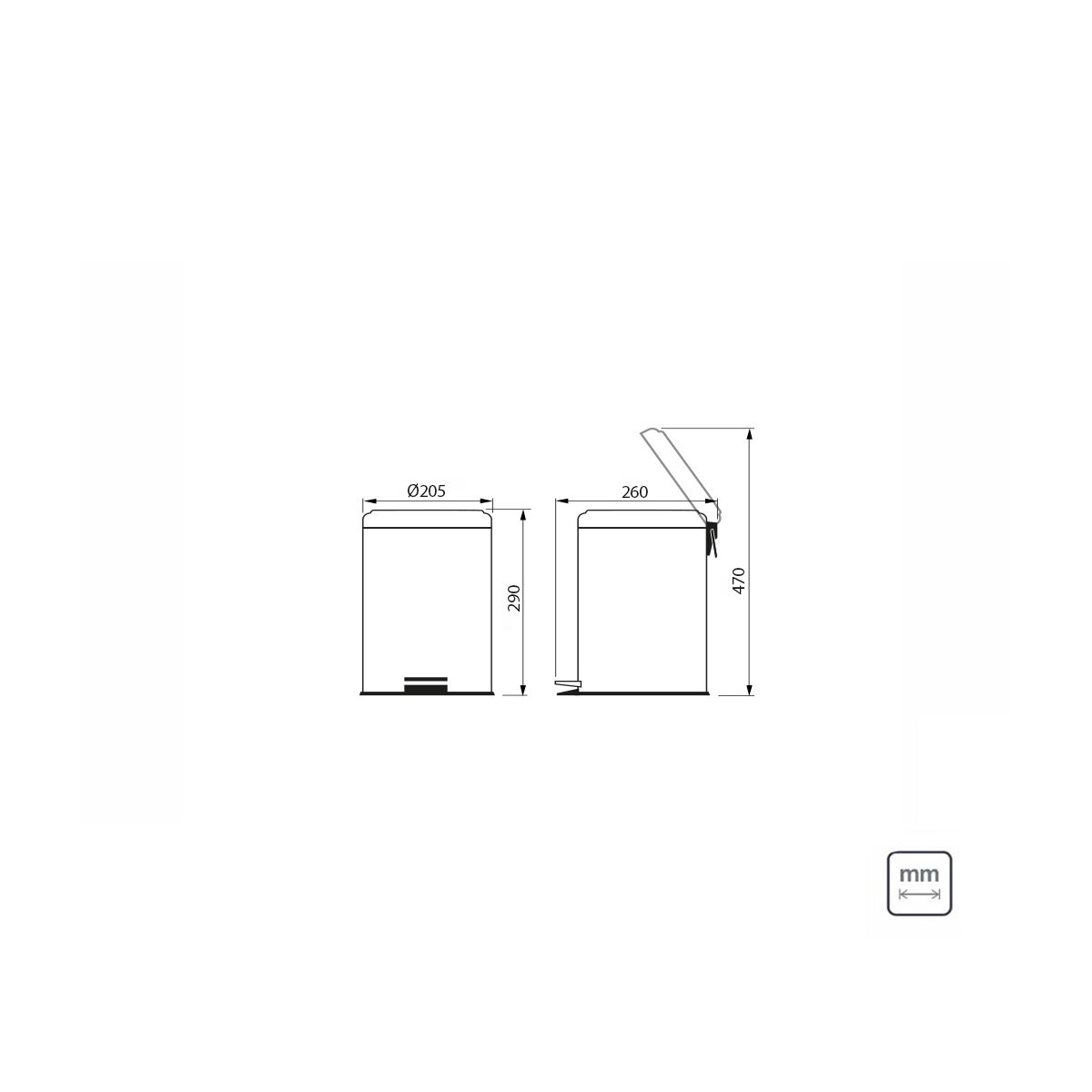 CUBO DE BASURA 5l.
