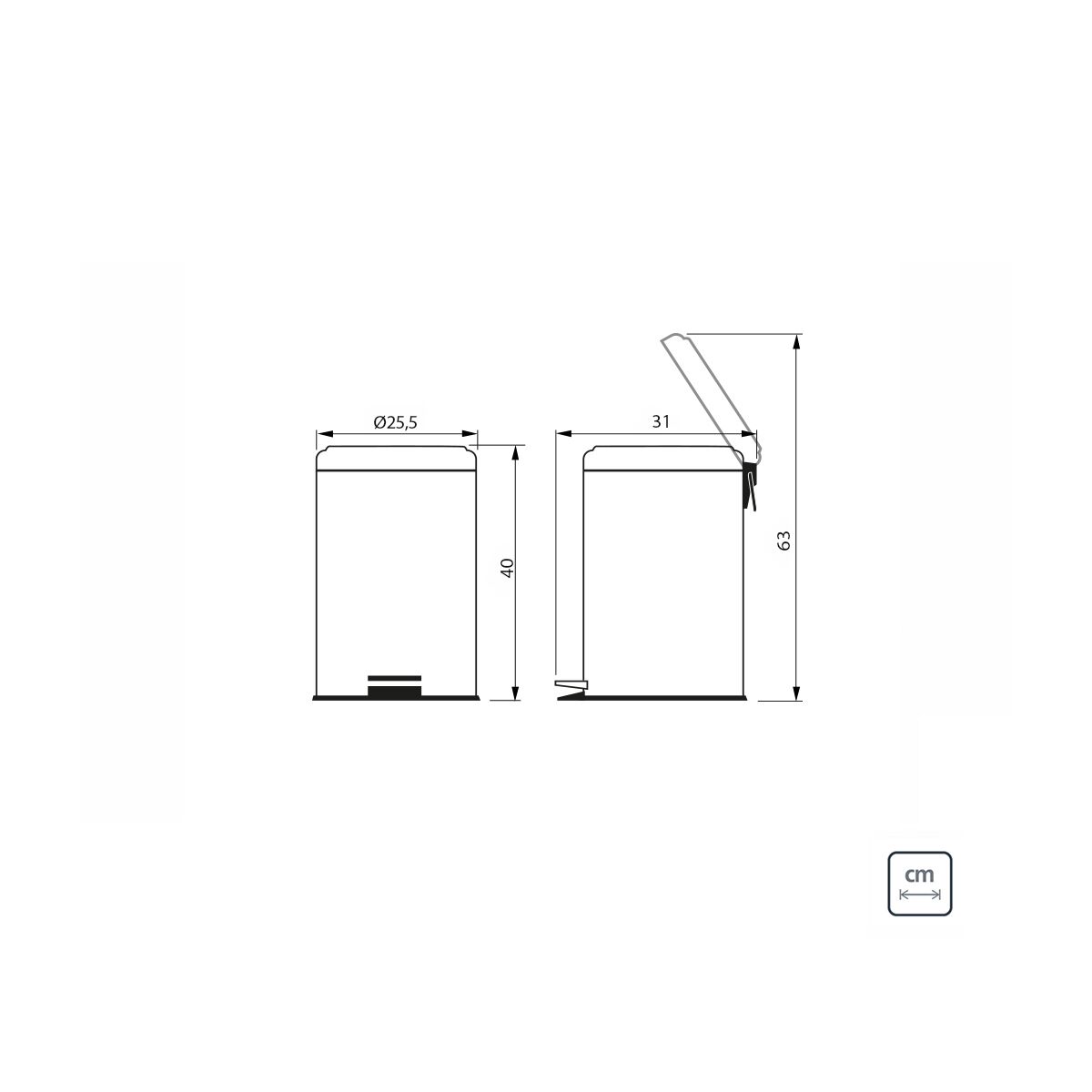 CUBO DE BASURA 12l.