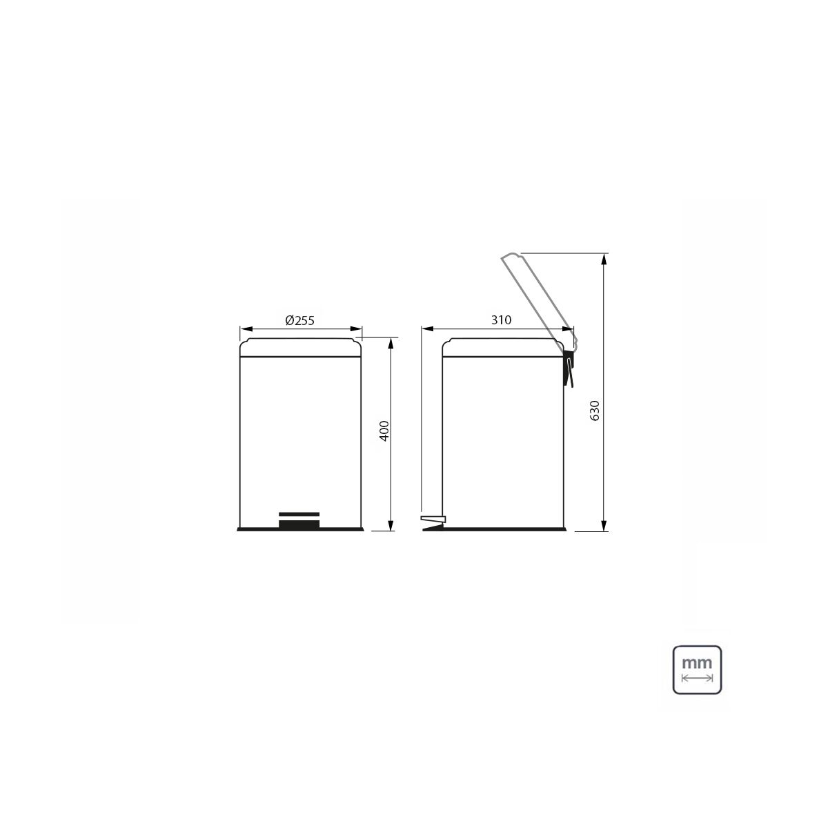 CUBO DE BASURA 12l.