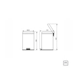CUBO DE BASURA 12l.