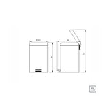 CUBO DE BASURA 20l.