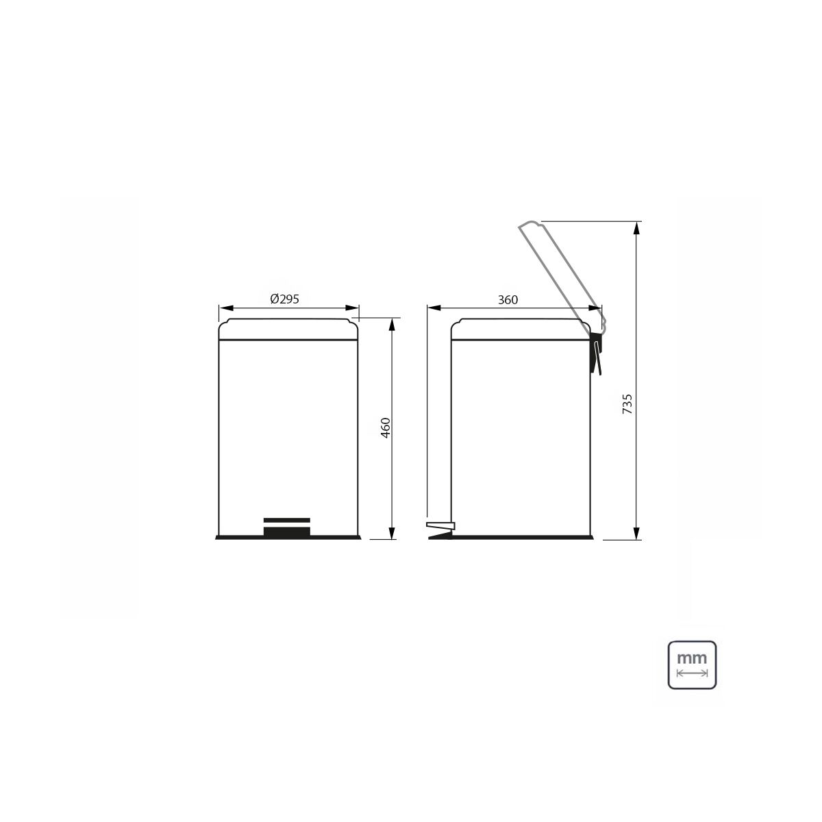 CUBO DE BASURA 20l.