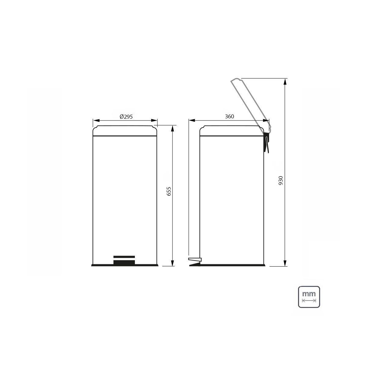 CUBO DE BASURA 30l.