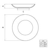Platos Hondos de porcelana Sophia 22 cm 6 unidades