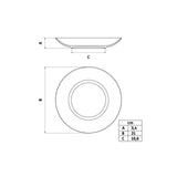 Juego de Platos Hondos en Porcelana Leonora 21 cm 6 Piezas