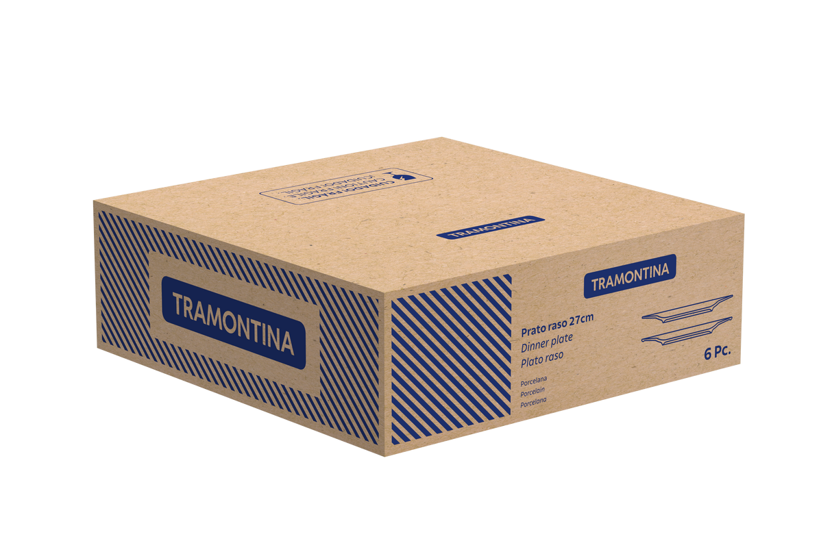 Juego de Platos Llanos de porcelana Ingrid 27 cm, 6 piezas