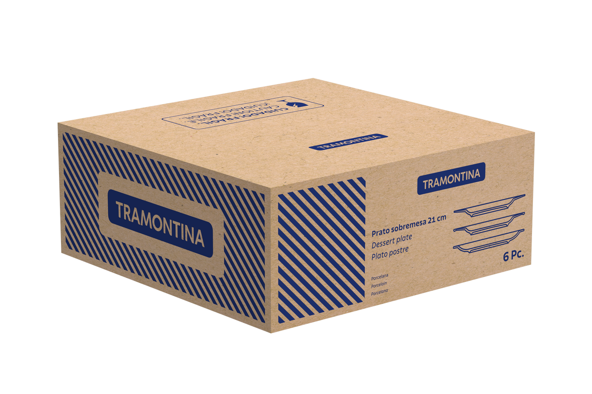 Juego de Platos Postre de porcelana Ingrid 21 cm, 6 piezas