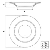 Juego de Platos Hondos de porcelana Ingrid 23 cm, 6 piezas