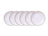 Juego de Platos Hondos Rústico Marron en Porcelana 22 cm 06 Piezas