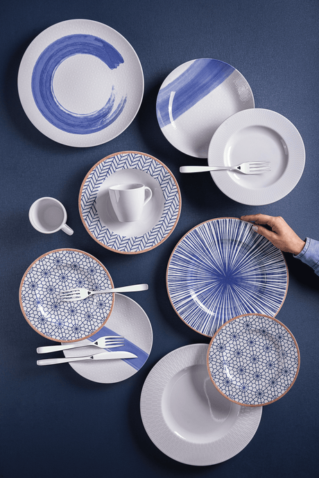 Juego de Platos Llanos porcelana Soho, 28 cm, 6 piezas