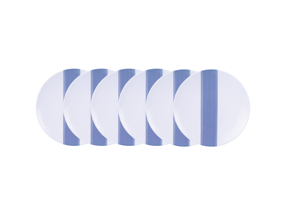 Juego de Platos Postre porcelana Soho, 21 cm, 6 piezas