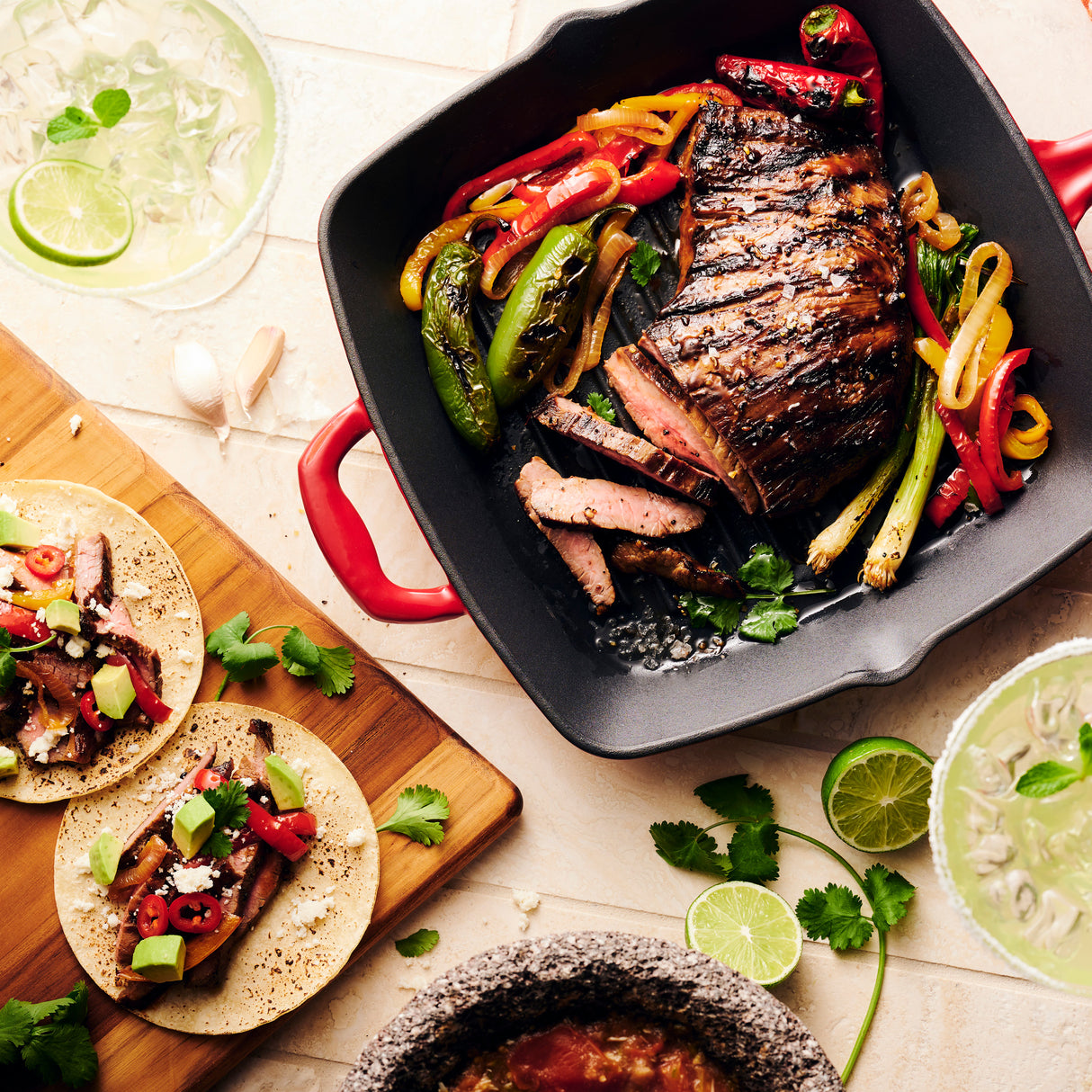 Tramontina Sartén Parrilla de Hierro Fundido Esmaltado Rojo 27 cm