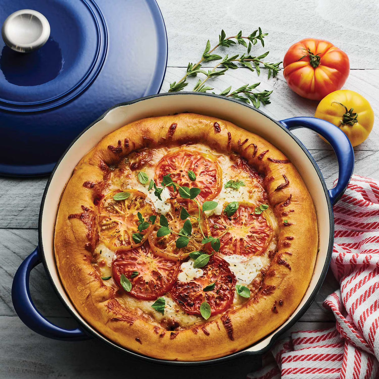 Tramontina Cazuela Baja de Hierro Fundido Esmaltado Azul 30 cm 3,8 L