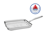 Tramontina Sartén Parrilla Tri-Ply Grano de Acero Inoxidable 26 x 26 cm