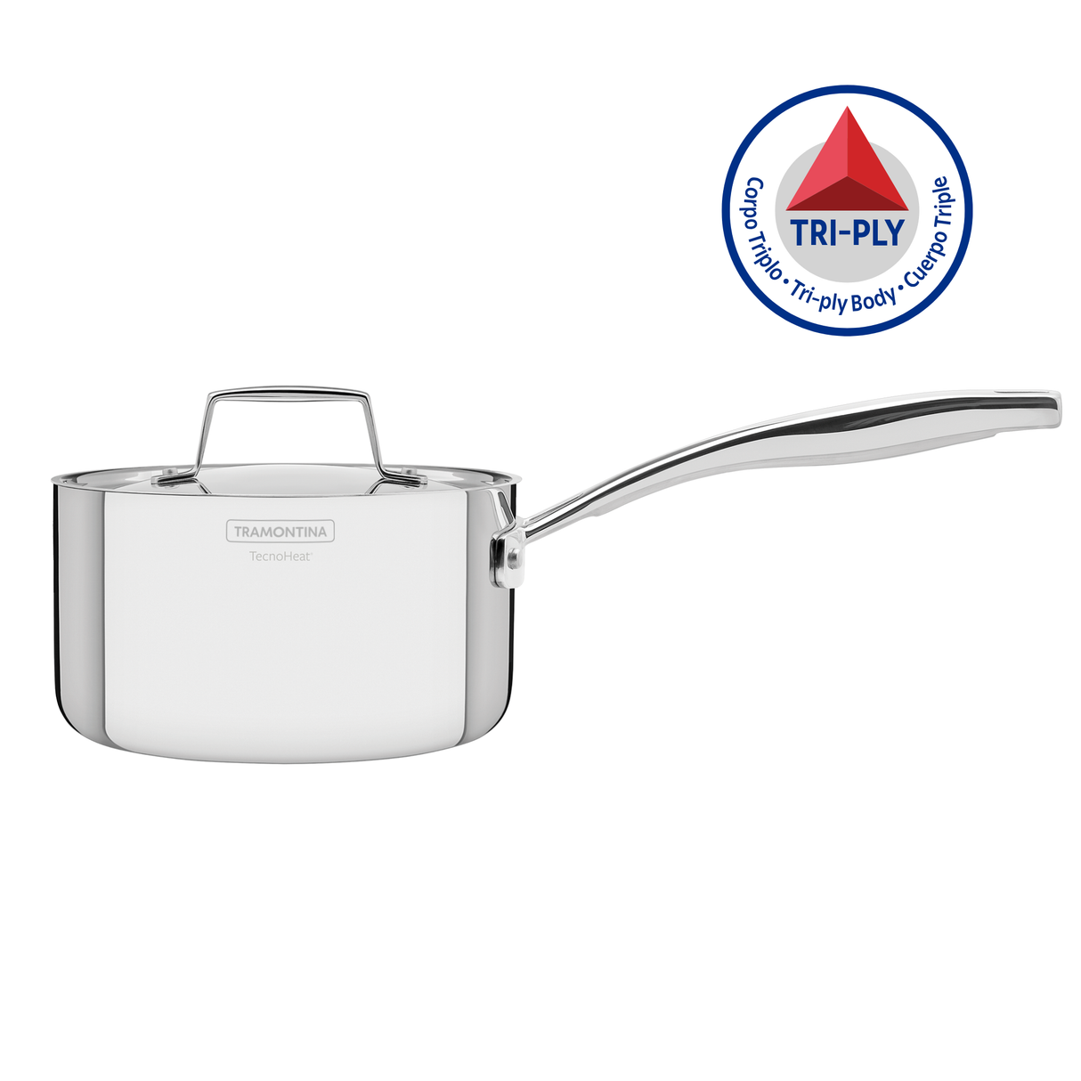 Tramontina Cazo Tri-Ply Grano de Acero Inoxidable 20 cm