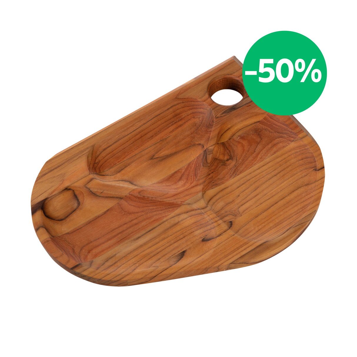 Tabla de Teca para Servicio y Presentación 35 x 27 x 2,5 cm Folium