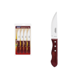 JUEGO DE CUCHILLOS JUMBO CARNE /BBQ 12CM 4PZAS. - POLYWOOD FSC ROJO